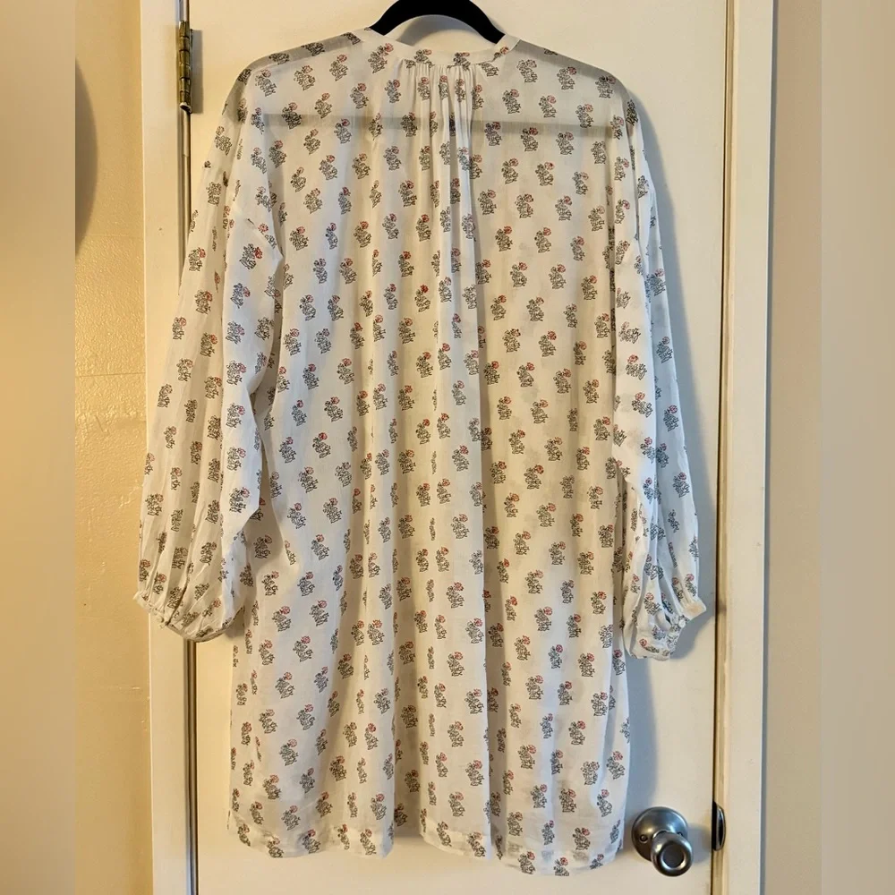 Doen Red Dahlia Block Print Jo Dress - Picture 3 of 8